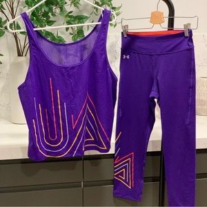Under Armour purple size SMALL set. Top & bottom